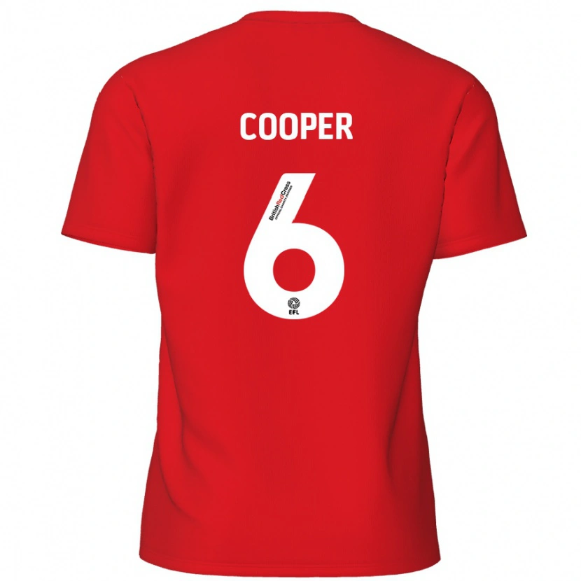 Danxen Mujer Camiseta Brandon Cooper #6 Rojo 1ª Equipación 2024/25 La Camisa México