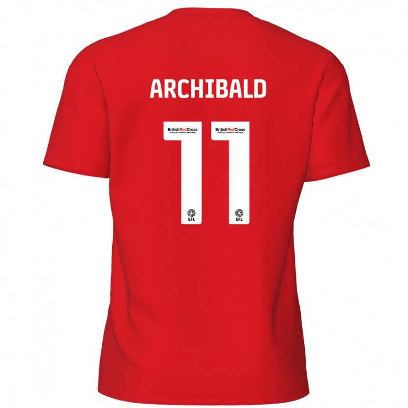 Danxen Mujer Camiseta Theo Archibald #11 Rojo 1ª Equipación 2024/25 La Camisa México