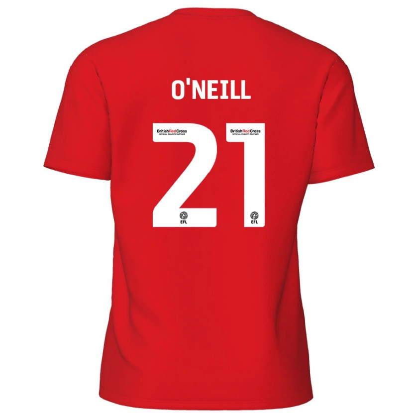 Danxen Mujer Camiseta Ollie O'neill #21 Rojo 1ª Equipación 2024/25 La Camisa México