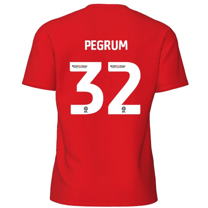 Danxen Mujer Camiseta Charlie Pegrum #32 Rojo 1ª Equipación 2024/25 La Camisa México