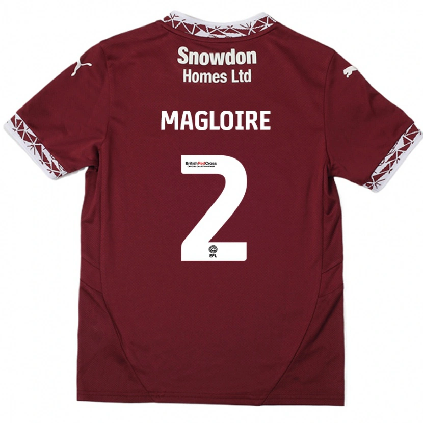 Danxen Mujer Camiseta Tyler Magloire #2 Borgoña 1ª Equipación 2024/25 La Camisa México