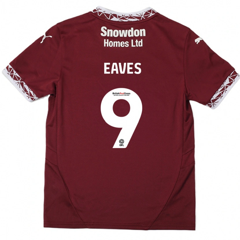 Danxen Mujer Camiseta Tom Eaves #9 Borgoña 1ª Equipación 2024/25 La Camisa México