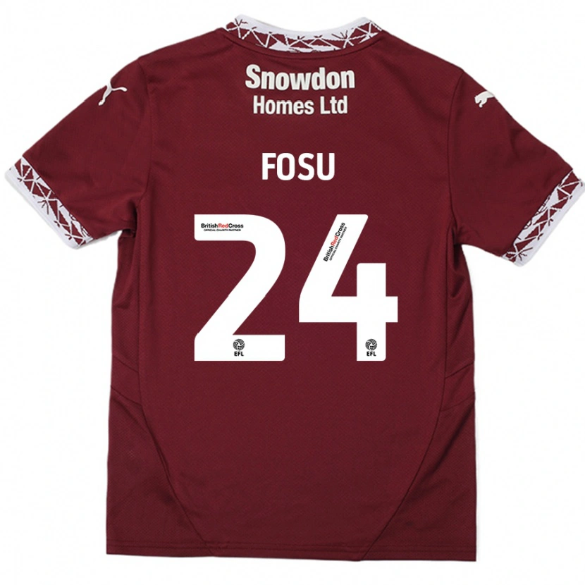 Danxen Mujer Camiseta Tariqe Fosu #24 Borgoña 1ª Equipación 2024/25 La Camisa México