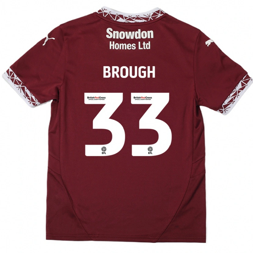 Danxen Mujer Camiseta Patrick Brough #33 Borgoña 1ª Equipación 2024/25 La Camisa México
