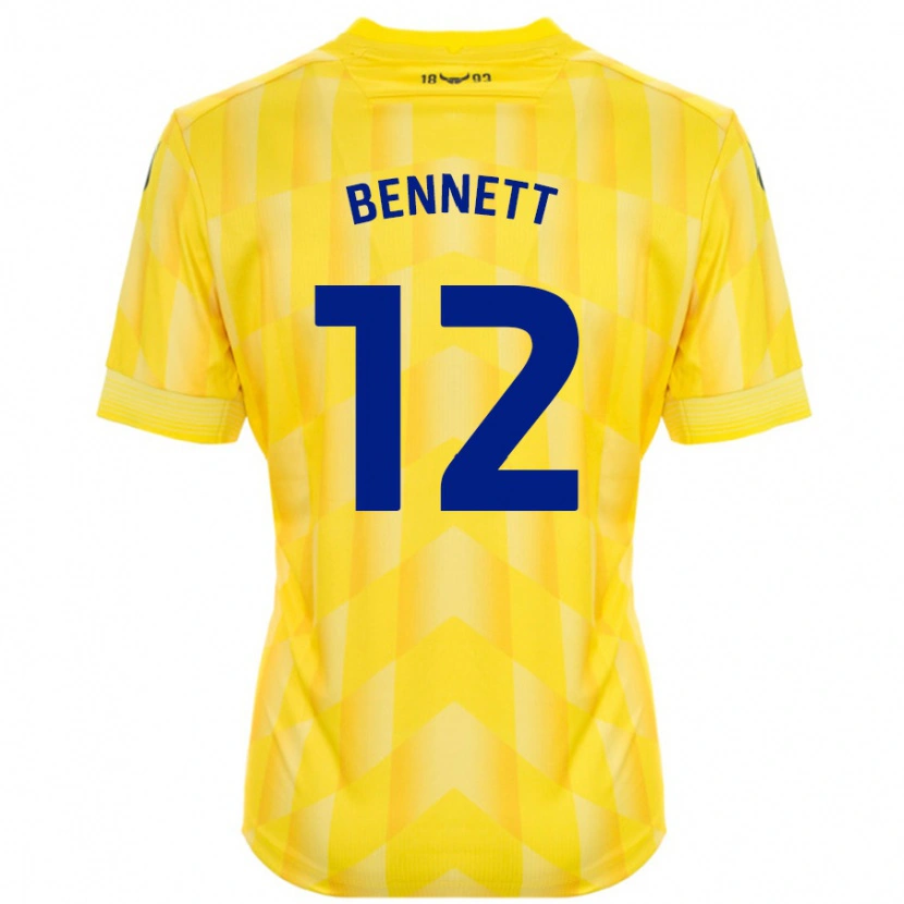 Danxen Mujer Camiseta Joe Bennett #12 Amarillo 1ª Equipación 2024/25 La Camisa México
