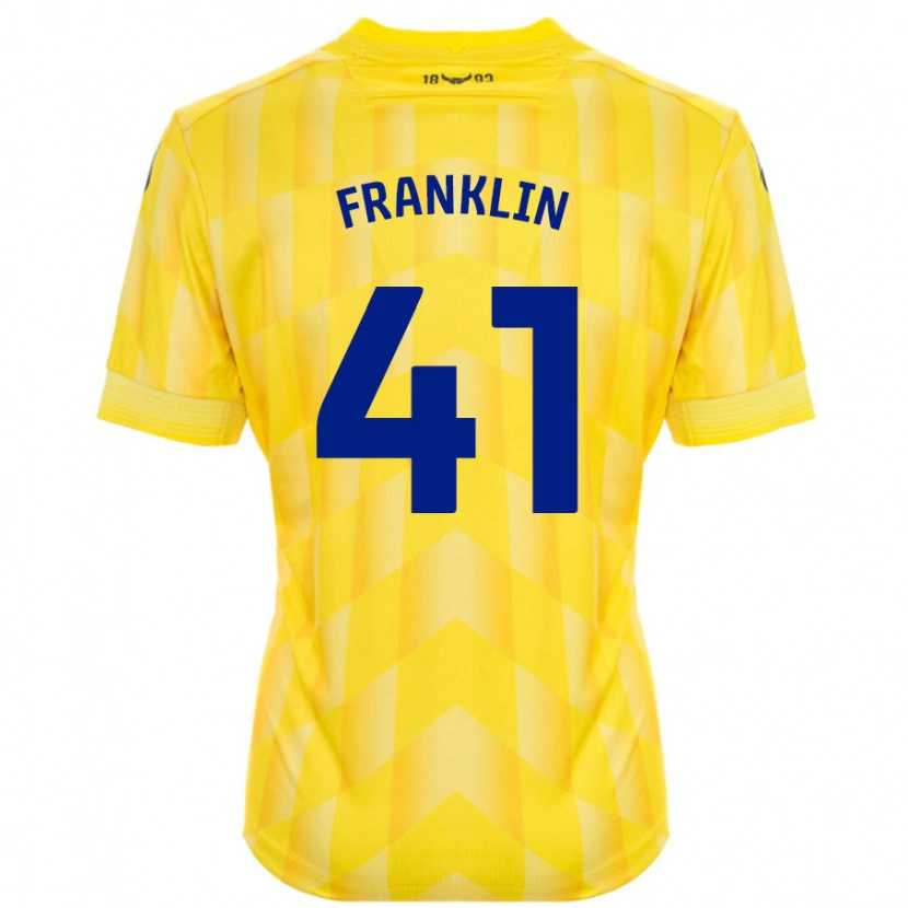 Danxen Mujer Camiseta George Franklin #41 Amarillo 1ª Equipación 2024/25 La Camisa México