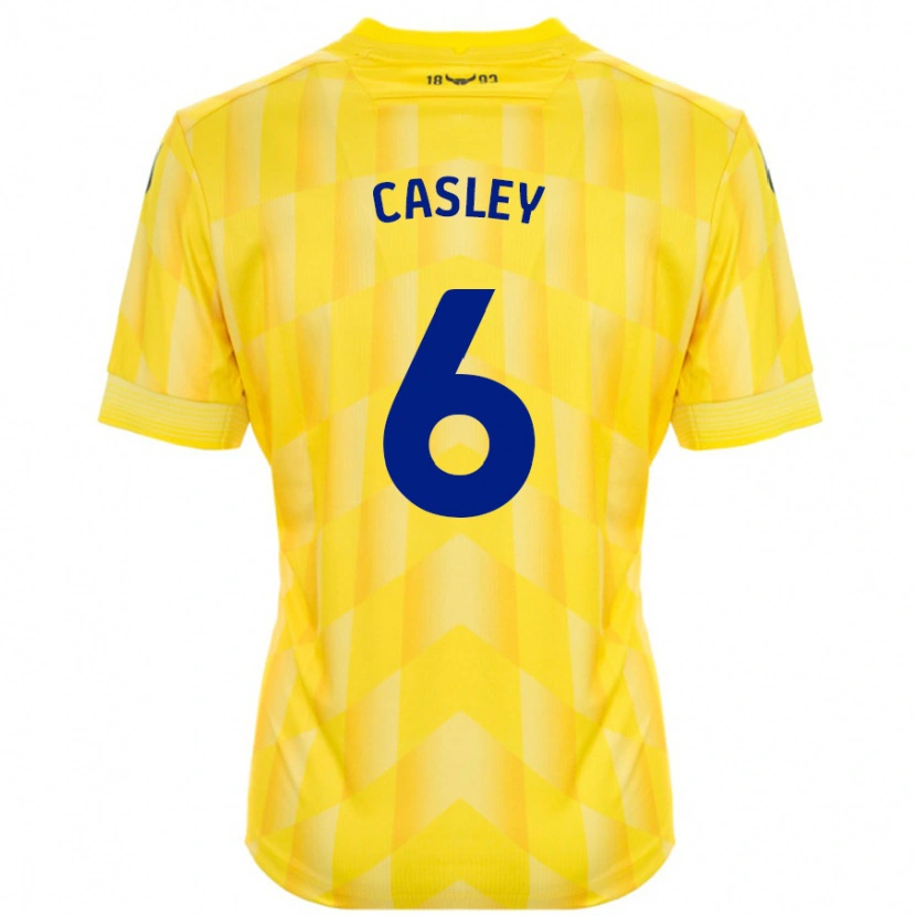 Danxen Mujer Camiseta Riva Casley #6 Amarillo 1ª Equipación 2024/25 La Camisa México