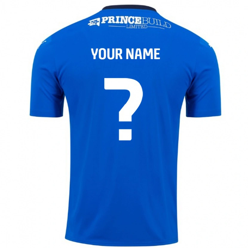 Danxen Mujer Camiseta Su Nombre #0 Azul Blanco 1ª Equipación 2024/25 La Camisa México