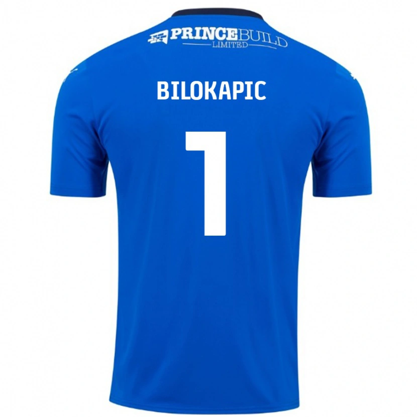 Danxen Mujer Camiseta Nicholas Bilokapic #1 Azul Blanco 1ª Equipación 2024/25 La Camisa México