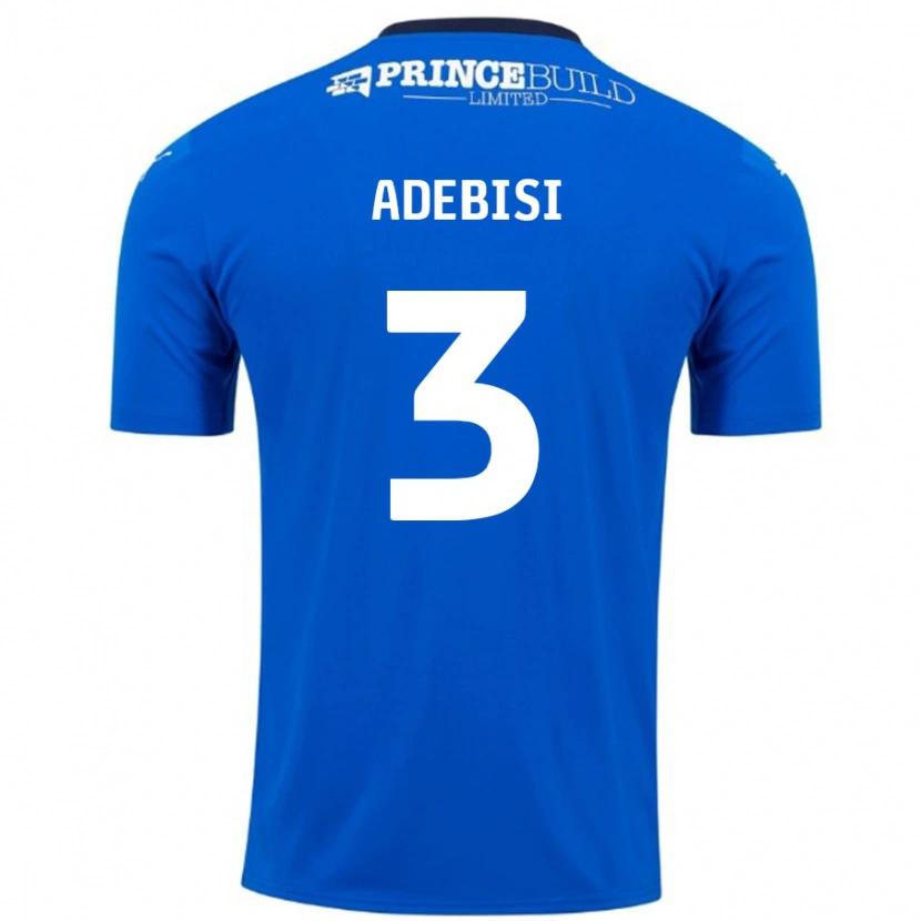 Danxen Mujer Camiseta Rio Adebisi #3 Azul Blanco 1ª Equipación 2024/25 La Camisa México