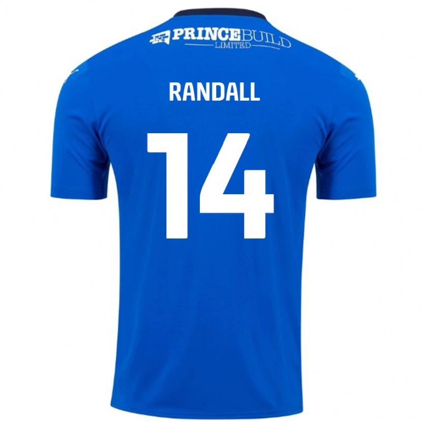 Danxen Mujer Camiseta Joel Randall #14 Azul Blanco 1ª Equipación 2024/25 La Camisa México