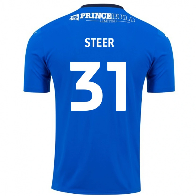 Danxen Mujer Camiseta Jed Steer #31 Azul Blanco 1ª Equipación 2024/25 La Camisa México