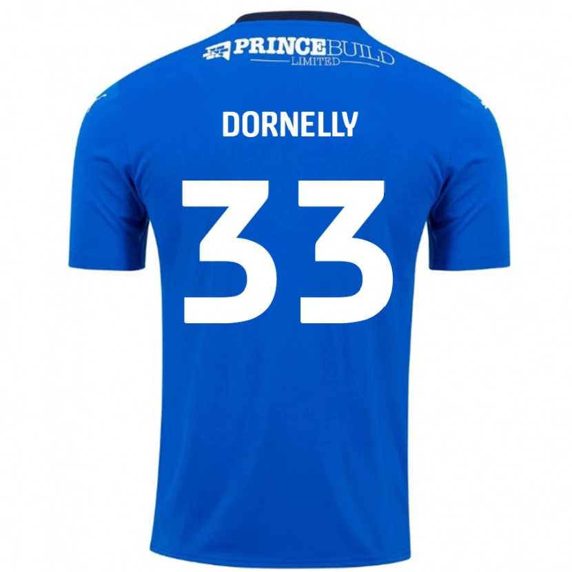 Danxen Mujer Camiseta James Dornelly #33 Azul Blanco 1ª Equipación 2024/25 La Camisa México
