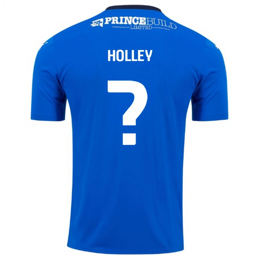 Danxen Mujer Camiseta George Holley #0 Azul Blanco 1ª Equipación 2024/25 La Camisa México