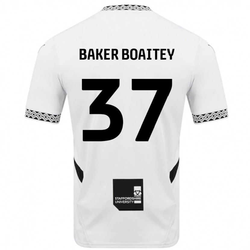 Danxen Mujer Camiseta Benicio Baker-Boaitey #37 Blanco 1ª Equipación 2024/25 La Camisa México