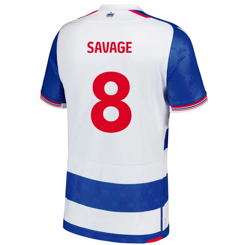 Danxen Mujer Camiseta Charlie Savage #8 Azul Blanco 1ª Equipación 2024/25 La Camisa México