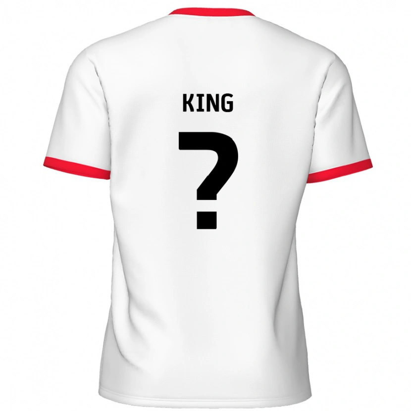 Danxen Mujer Camiseta Eli King #0 Blanco Rojo 1ª Equipación 2024/25 La Camisa México