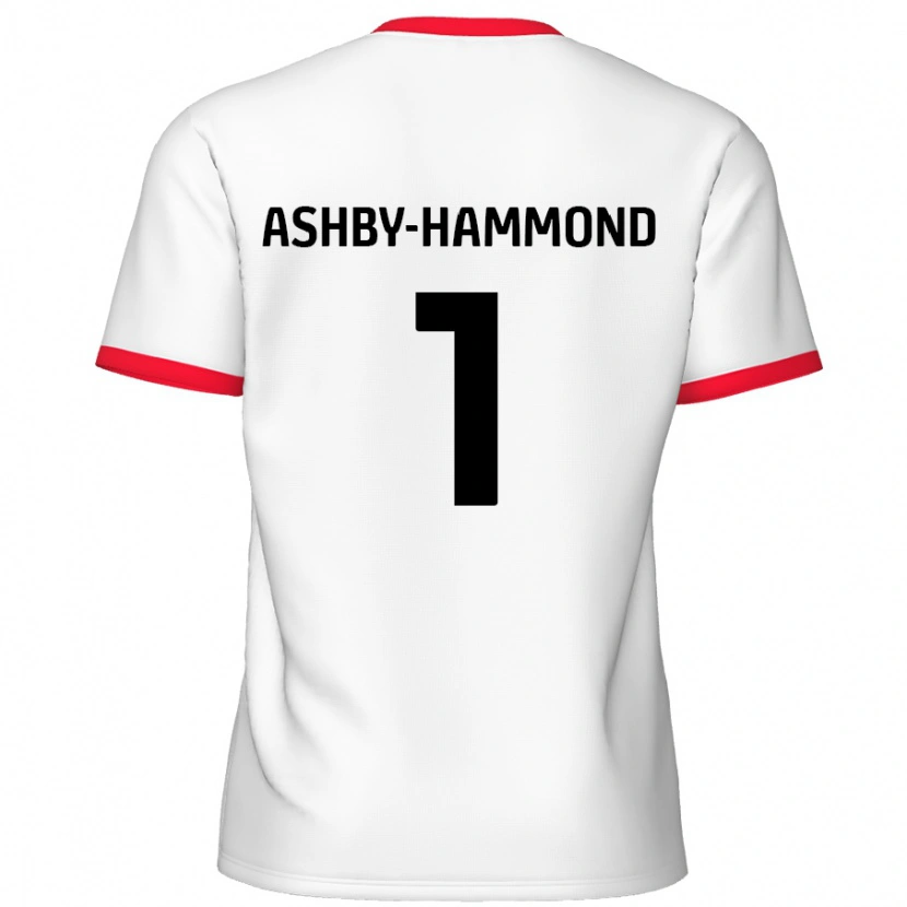 Danxen Mujer Camiseta Taye Ashby-Hammond #1 Blanco Rojo 1ª Equipación 2024/25 La Camisa México