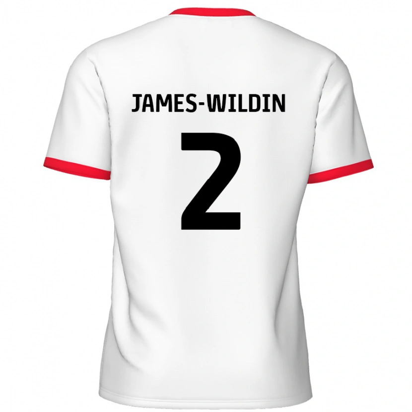 Danxen Mujer Camiseta Luther James-Wildin #2 Blanco Rojo 1ª Equipación 2024/25 La Camisa México