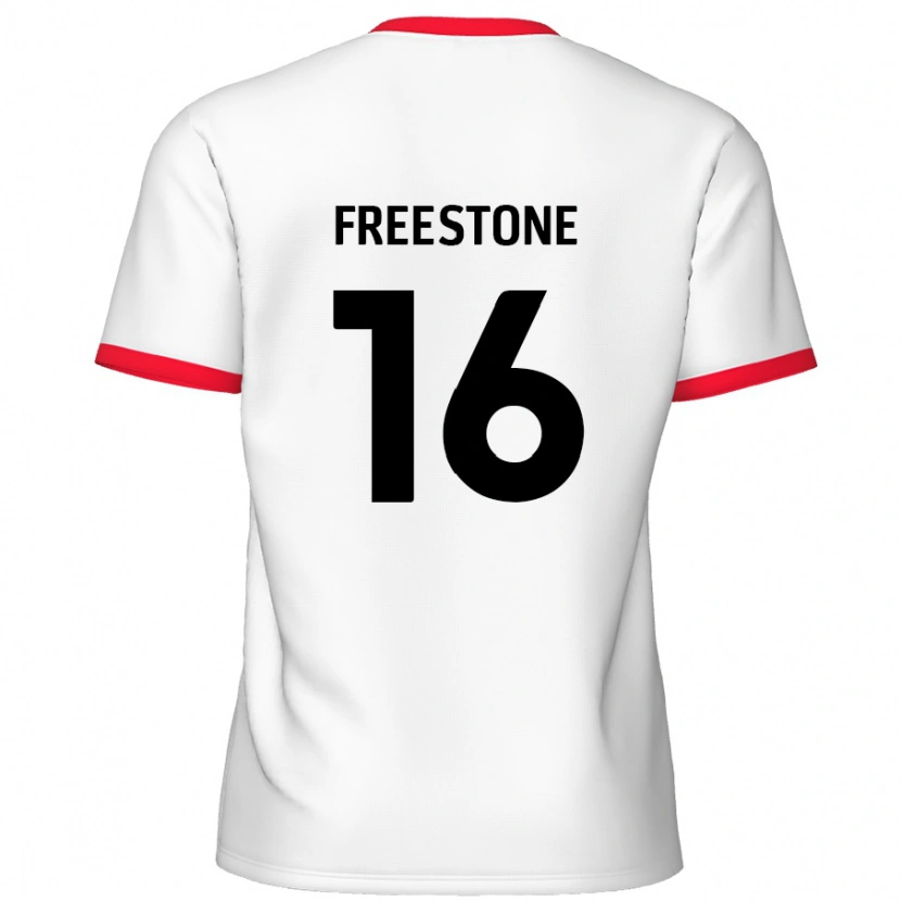Danxen Mujer Camiseta Lewis Freestone #16 Blanco Rojo 1ª Equipación 2024/25 La Camisa México