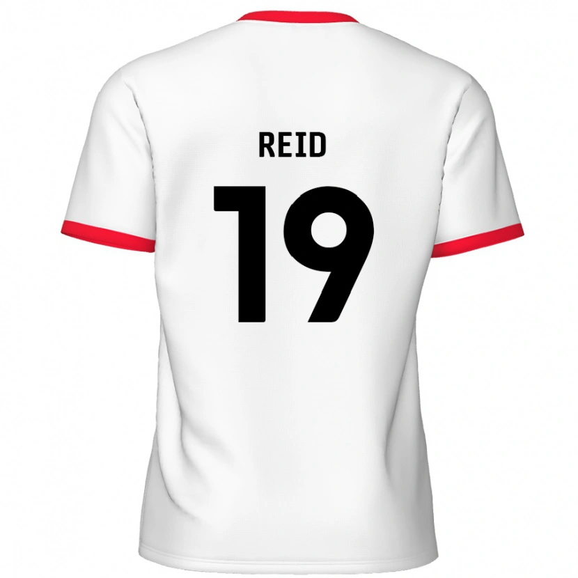 Danxen Mujer Camiseta Jamie Reid #19 Blanco Rojo 1ª Equipación 2024/25 La Camisa México