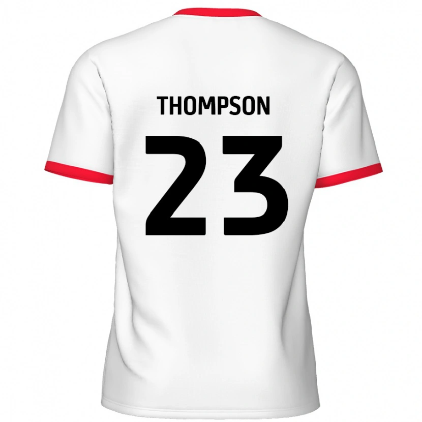 Danxen Mujer Camiseta Louis Thompson #23 Blanco Rojo 1ª Equipación 2024/25 La Camisa México