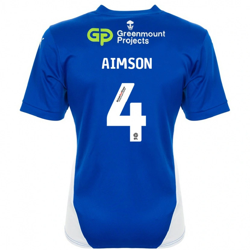 Danxen Mujer Camiseta Will Aimson #4 Azul Blanco 1ª Equipación 2024/25 La Camisa México