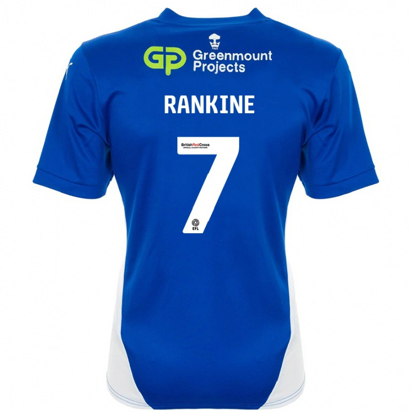 Danxen Mujer Camiseta Dion Rankine #7 Azul Blanco 1ª Equipación 2024/25 La Camisa México