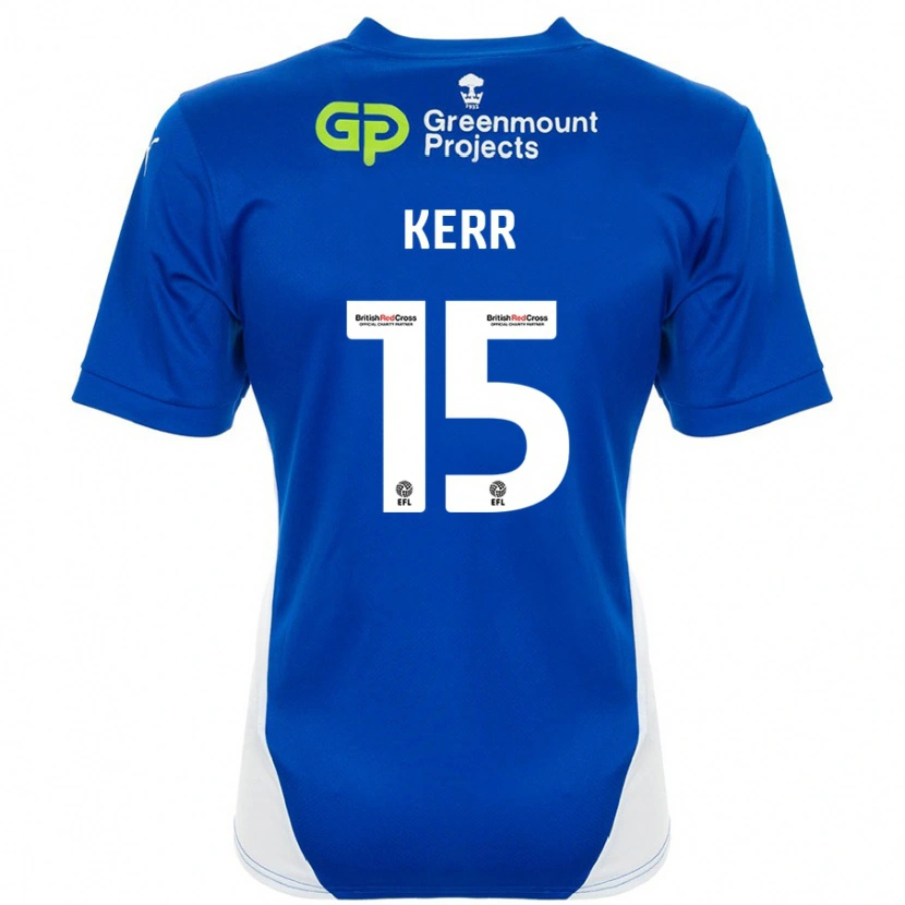 Danxen Mujer Camiseta Jason Kerr #15 Azul Blanco 1ª Equipación 2024/25 La Camisa México