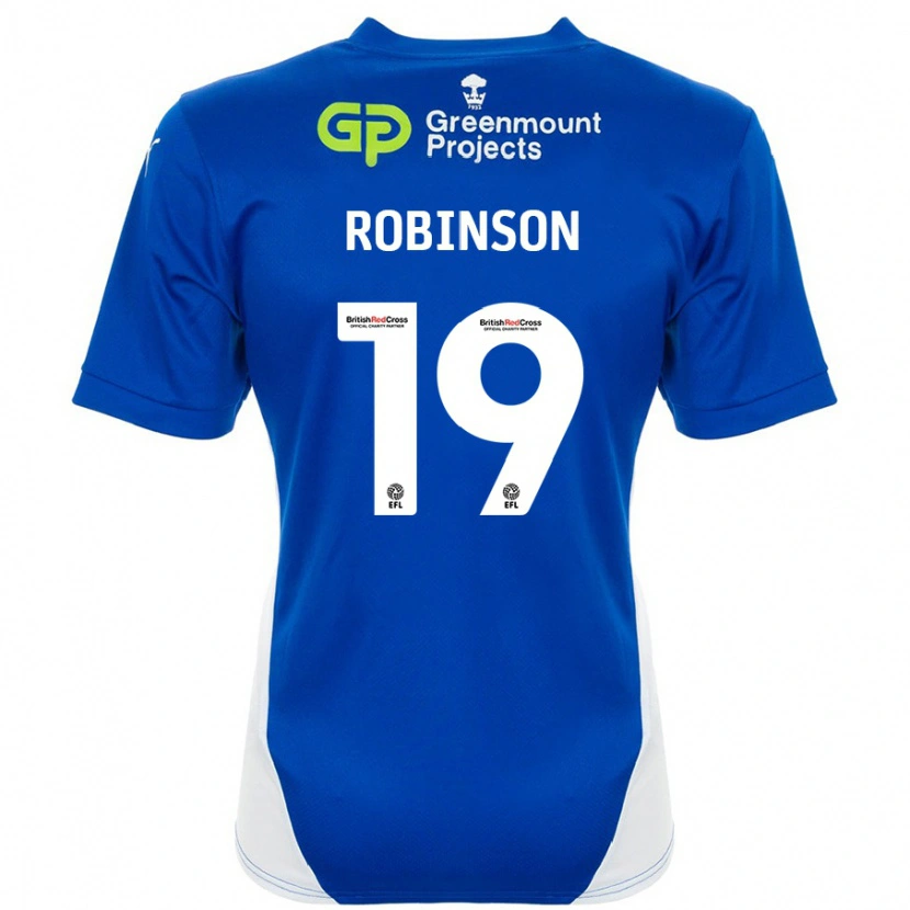 Danxen Mujer Camiseta Luke Robinson #19 Azul Blanco 1ª Equipación 2024/25 La Camisa México