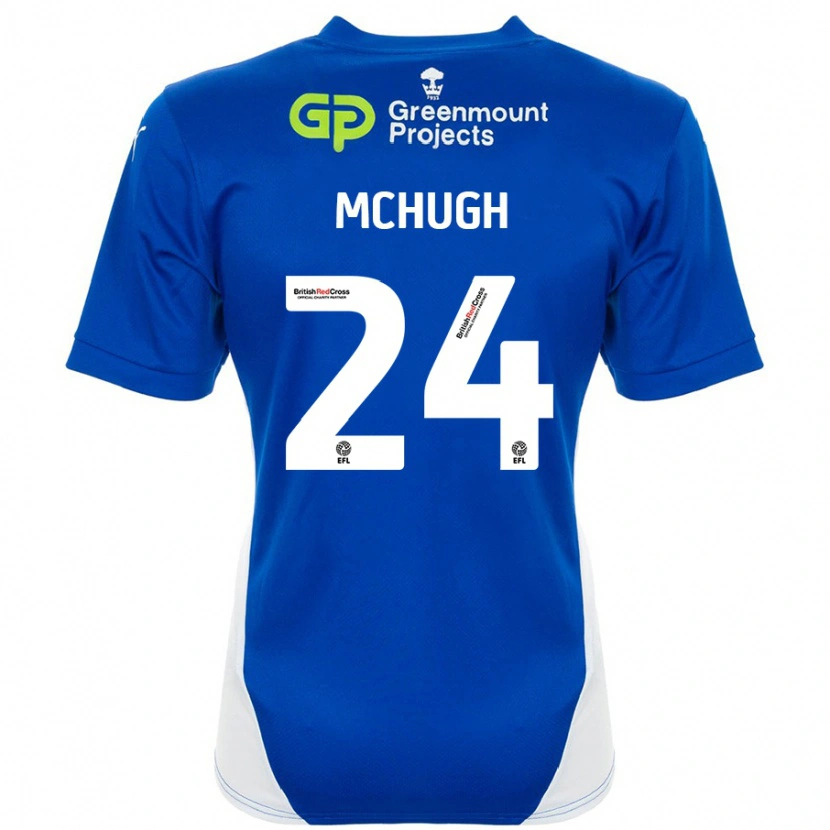 Danxen Mujer Camiseta Harry Mchugh #24 Azul Blanco 1ª Equipación 2024/25 La Camisa México