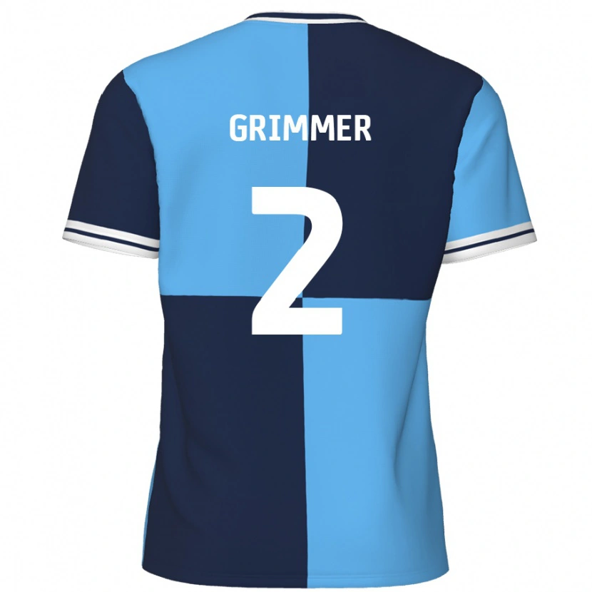 Danxen Mujer Camiseta Jack Grimmer #2 Azul Cielo Azul Oscuro 1ª Equipación 2024/25 La Camisa México
