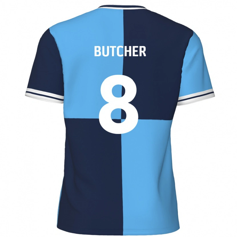 Danxen Mujer Camiseta Matt Butcher #8 Azul Cielo Azul Oscuro 1ª Equipación 2024/25 La Camisa México