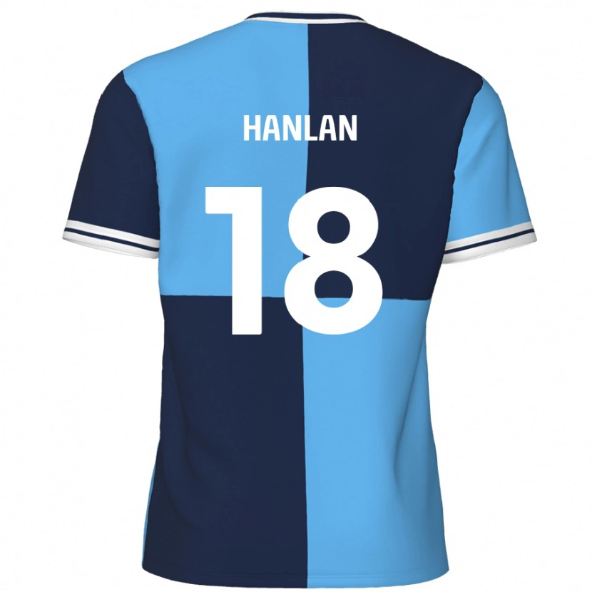 Danxen Mujer Camiseta Brandon Hanlan #18 Azul Cielo Azul Oscuro 1ª Equipación 2024/25 La Camisa México