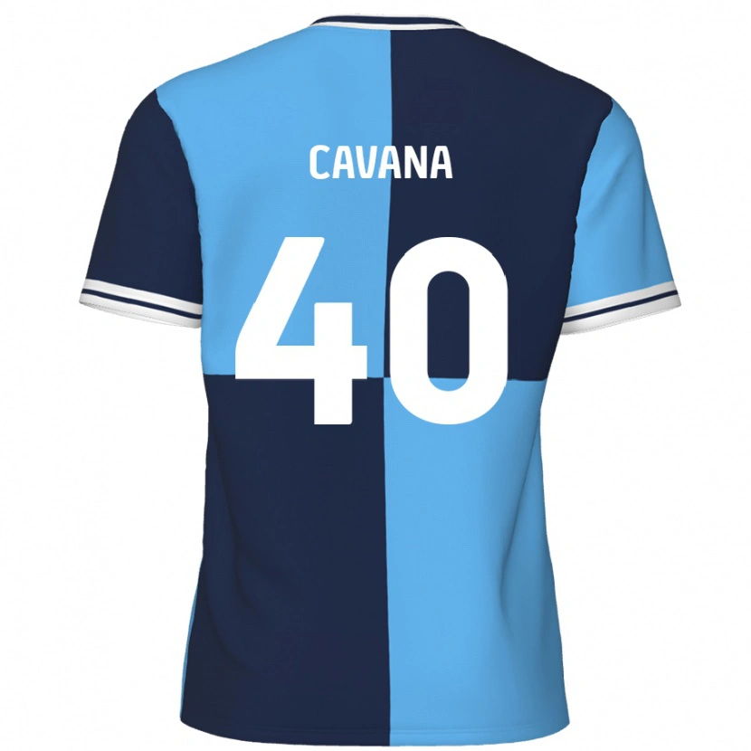 Danxen Mujer Camiseta Max Cavana #40 Azul Cielo Azul Oscuro 1ª Equipación 2024/25 La Camisa México