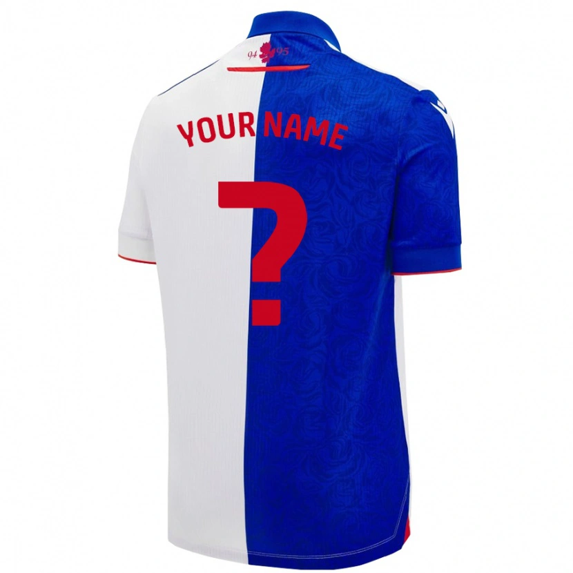 Danxen Mujer Camiseta Su Nombre #0 Azul Cielo Blanco 1ª Equipación 2024/25 La Camisa México