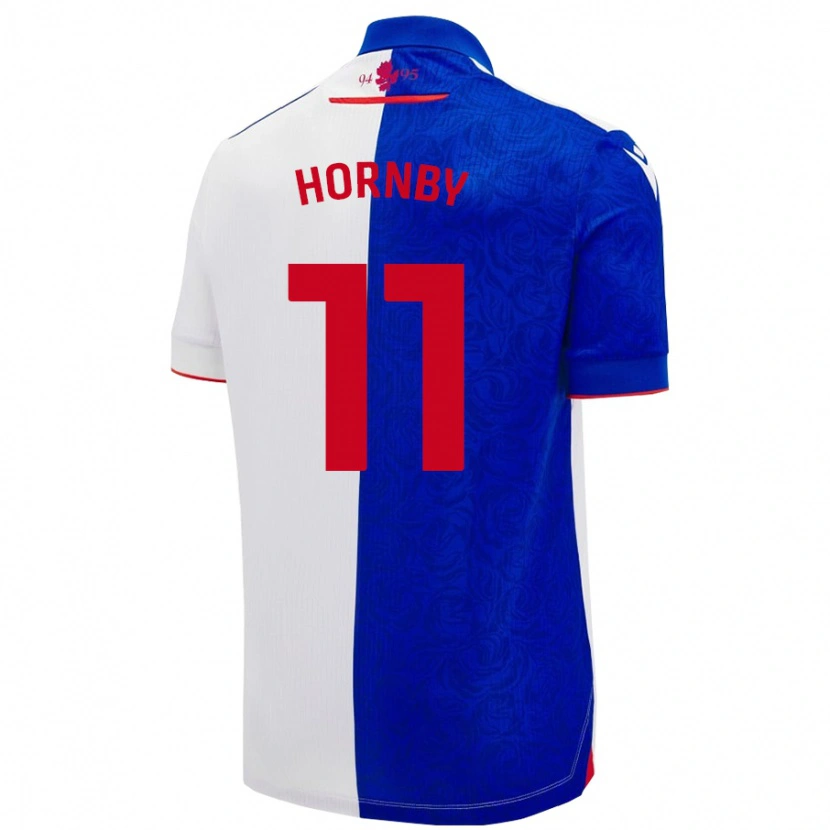 Danxen Mujer Camiseta Megan Hornby #11 Azul Cielo Blanco 1ª Equipación 2024/25 La Camisa México