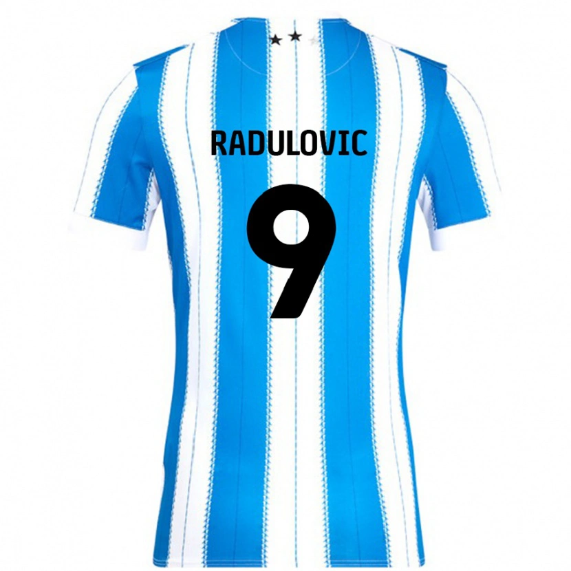 Danxen Mujer Camiseta Bojan Radulovic #9 Azul Blanco 1ª Equipación 2024/25 La Camisa México