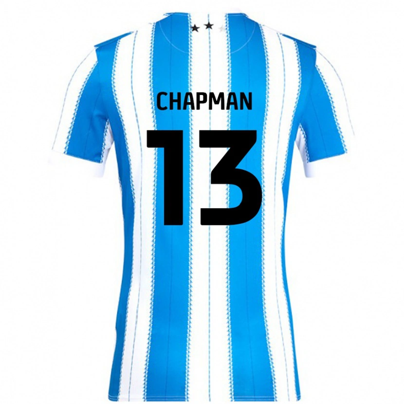 Danxen Mujer Camiseta Jacob Chapman #13 Azul Blanco 1ª Equipación 2024/25 La Camisa México