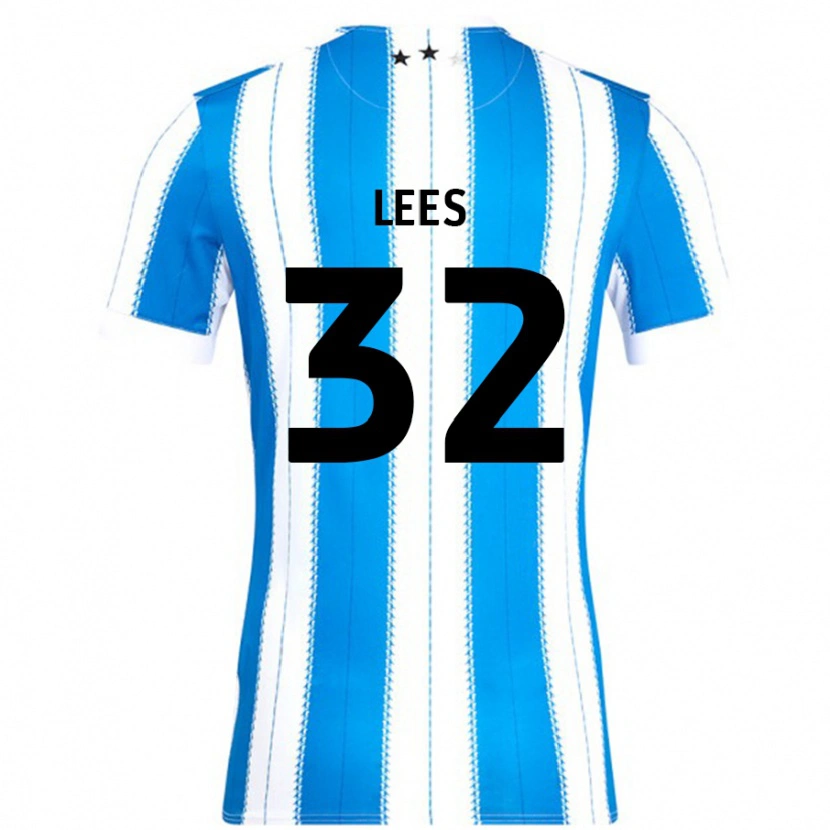 Danxen Mujer Camiseta Tom Lees #32 Azul Blanco 1ª Equipación 2024/25 La Camisa México