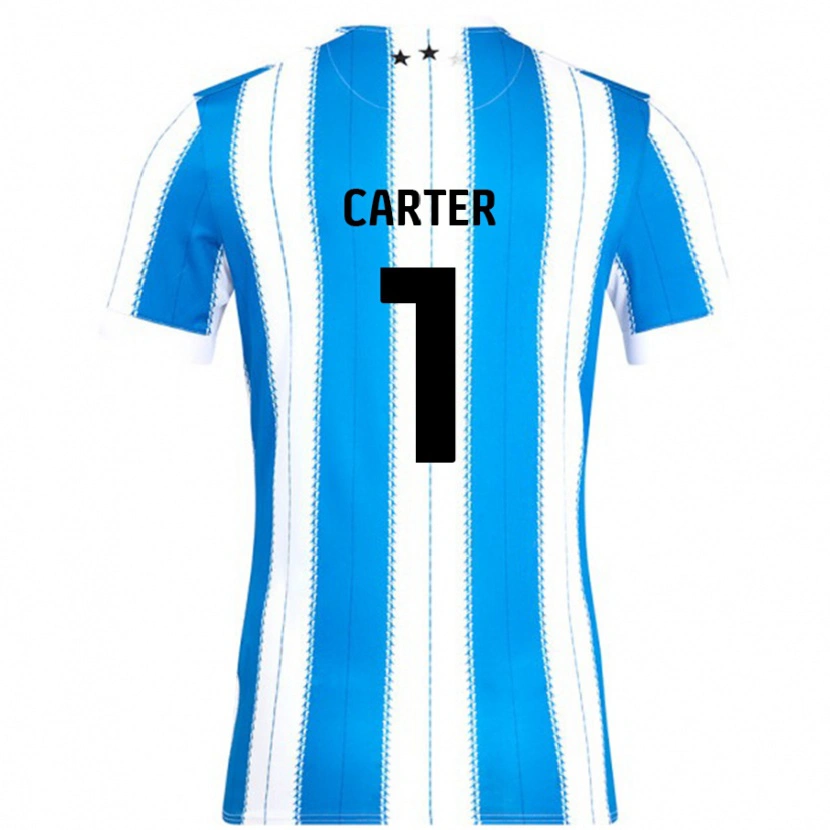 Danxen Mujer Camiseta Laura Carter #1 Azul Blanco 1ª Equipación 2024/25 La Camisa México