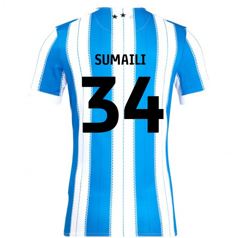 Danxen Mujer Camiseta Falone Sumaili #34 Azul Blanco 1ª Equipación 2024/25 La Camisa México
