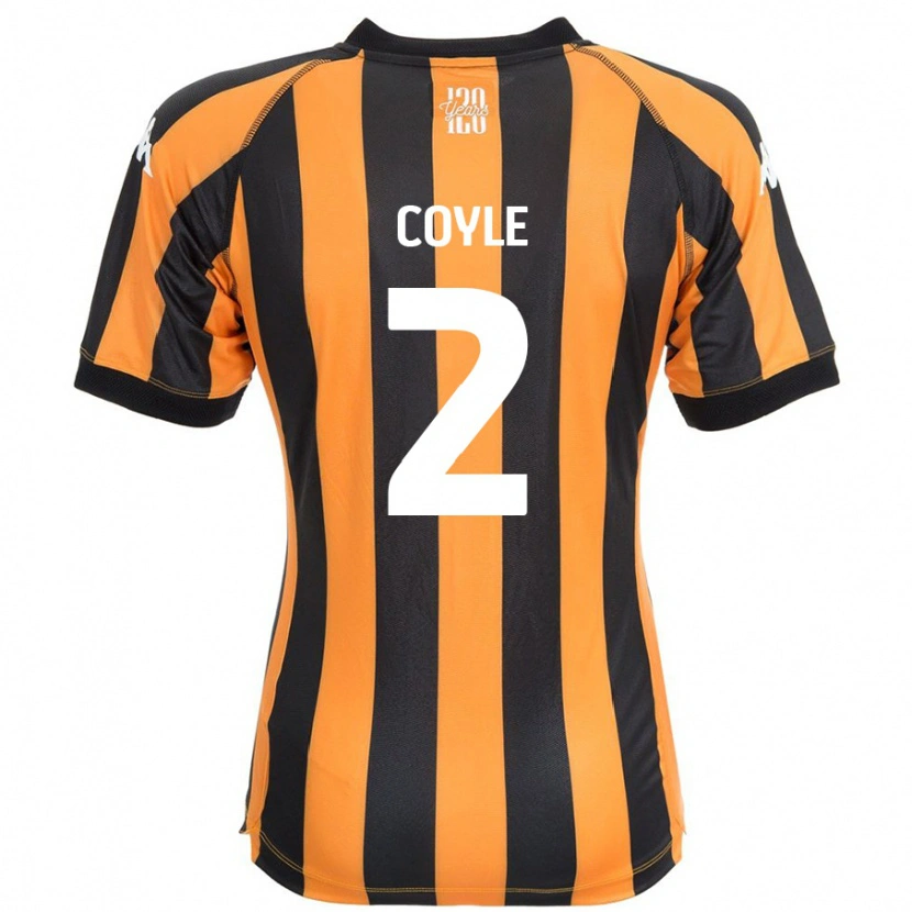 Danxen Mujer Camiseta Lewie Coyle #2 Negro Ámbar 1ª Equipación 2024/25 La Camisa México