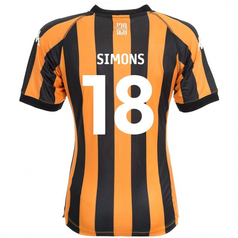Danxen Mujer Camiseta Xavier Simons #18 Negro Ámbar 1ª Equipación 2024/25 La Camisa México