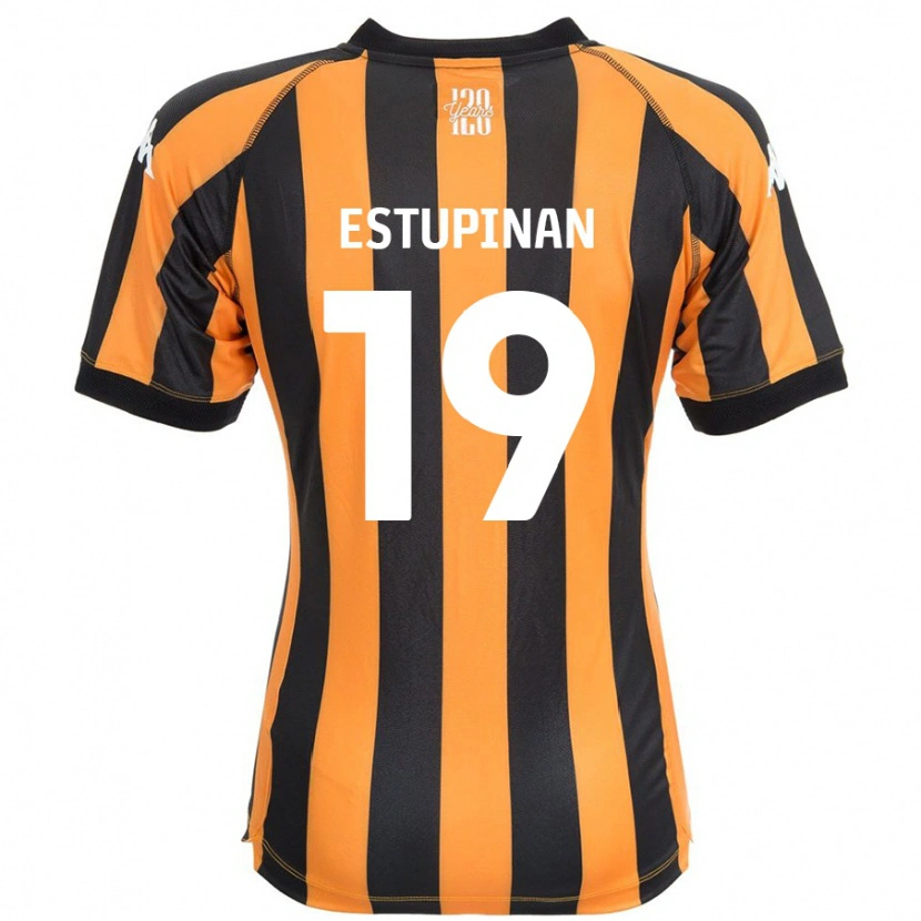 Danxen Mujer Camiseta Óscar Estupiñán #19 Negro Ámbar 1ª Equipación 2024/25 La Camisa México