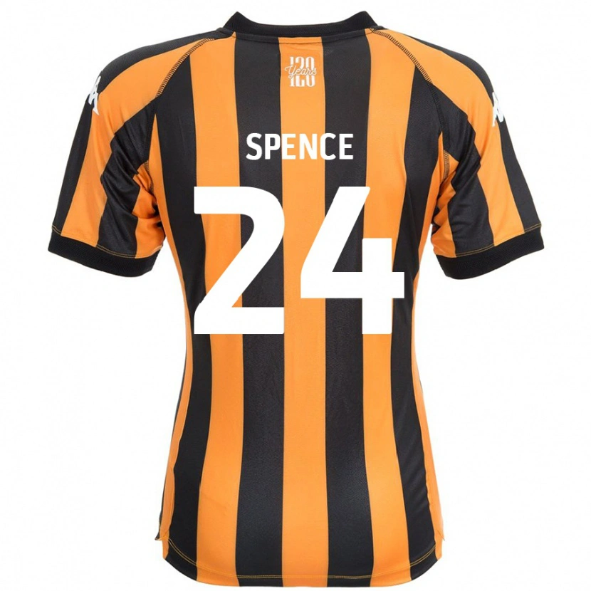 Danxen Mujer Camiseta Emily Spence #24 Negro Ámbar 1ª Equipación 2024/25 La Camisa México