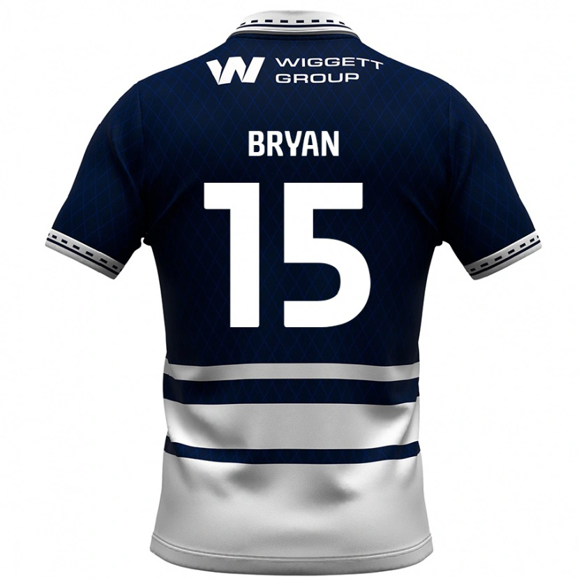 Danxen Mujer Camiseta Joe Bryan #15 Azul Marino Blanco 1ª Equipación 2024/25 La Camisa México