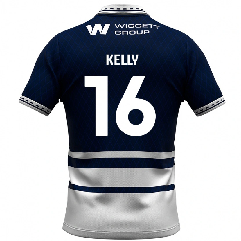 Danxen Mujer Camiseta Daniel Kelly #16 Azul Marino Blanco 1ª Equipación 2024/25 La Camisa México