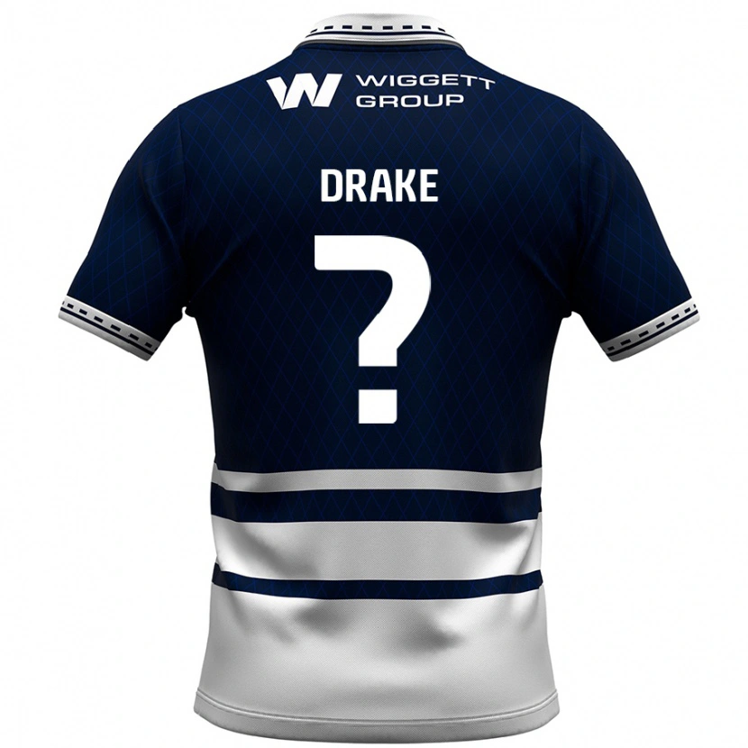Danxen Mujer Camiseta Ben Drake #0 Azul Marino Blanco 1ª Equipación 2024/25 La Camisa México