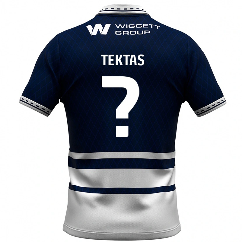 Danxen Mujer Camiseta Jayden Tektas #0 Azul Marino Blanco 1ª Equipación 2024/25 La Camisa México